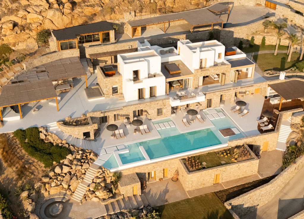 Luxury villa with pool and outdoor area in a mountainous region